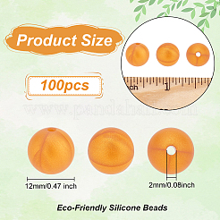 Food Grade Eco-Friendly Silicone Beads&nbsp;LS-SIL-WH0010-10C