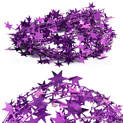 PVC Sparkly Star Metallic Garland with Iron Wire&nbsp;AJEW-TAC0034-08C