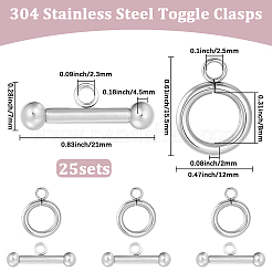 304ステンレススチールマンテル25個  ステンレス鋼色  15.5x12x2mm  穴：2.3ミリメートル;バー：21x7x4.5ミリメートル&nbsp;STAS-BBC0009-60A