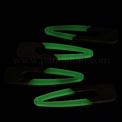 ダークウッド＆レジンのビッグペンダント  中空ツイストトライアングルチャーム  キャメル  67x17x3.5mm  穴：2mm&nbsp;WOOD-H104-13