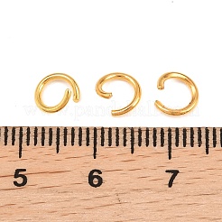 鉄オープン丸カン  ゴールドカラー  6x0.9mm  19ゲージ  内径：4.2mm  約9000個/1000g&nbsp;JROS6mm-G