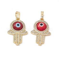 Rack Plating Eco-friendly Brass Micro Pave Clear Cubic Zirconia Pendants&nbsp;LAMP-G157-02G