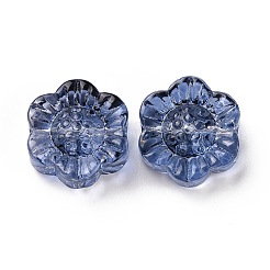透明なスプレー塗装ガラスビーズ  蓮  ミックスカラー  13x14x6mm  穴：1.2mm&nbsp;GLAA-I050-03