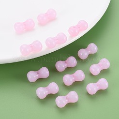 模造ゼリーアクリルビーズ  骨の形  パールピンク  9x17.5x8.5mm  穴：1.8mm  約600個/500g&nbsp;MACR-S373-96-E10