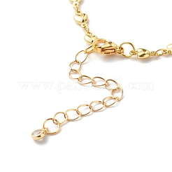 Brass Heart Link Chains Bracelets&nbsp;BJEW-JB06544