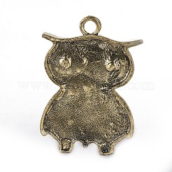 Alloy Rhinestone Bird Pendants&nbsp;RB-J133-07AG