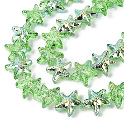 Electroplate Transparent Glass Beads Strands&nbsp;EGLA-Q136-01A-09