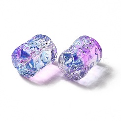 Spray Painted Transparent Glass Beads&nbsp;GLAA-J102-07