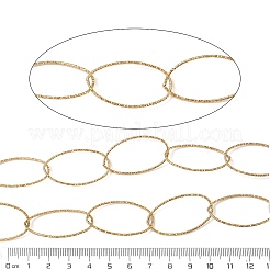304ステンレススチール楕円リンクチェーン  ハンダ付け  スプールで  イオンプレーティング（ip）  ゴールドカラー  34.5x19.5x1.5mm&nbsp;CHS-C018-01A-G