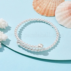 Shell Pearl Beaded Cuff Bangle&nbsp;BJEW-TA00456