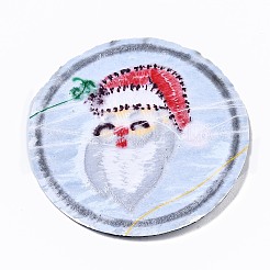 Round with Father Christmas Appliques&nbsp;DIY-S041-081