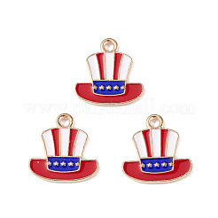 American Flag Style Alloy Enamel Pendants&nbsp;ENAM-K067-33