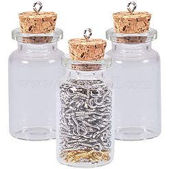 アイアンスクリューアイピンヒートンキャップ  片穴パーツ用  銀  13x6.5x1.5mm  穴：4mm  ピン：1.5mm&nbsp;IFIN-PH0014-08S