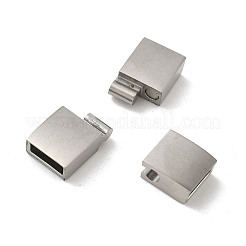 304ステンレススチール製マグネット留め具  長方形  ステンレス鋼色  45x12x5mm  穴：11x3mm&nbsp;STAS-Z147-33P-01