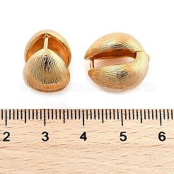 女性用テクスチャードティアドロップ真鍮フープピアス  22KGP本金メッキ  16.5x16.5x12mm&nbsp;EJEW-U055-26G