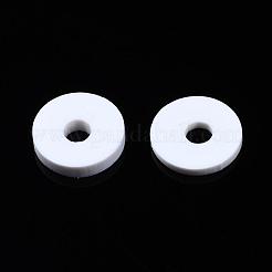 Flat Round Handmade Polymer Clay Beads&nbsp;CLAY-R067-10mm-17