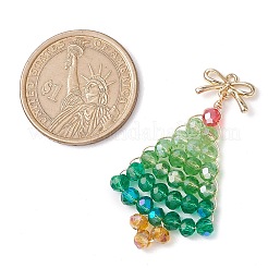 Golden Glass & Alloy Pendants&nbsp;PALLOY-JF02987