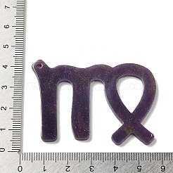 アクリルキーホルダーペンダント  12星座  乙女座  38.5x53x2mm  穴：2mm&nbsp;LS-SACR-S608-04B-02