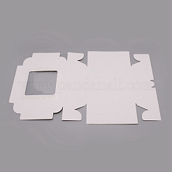Rectangle with Marble Pattern Cardboard Fold Gift Box&nbsp;CON-WH0257-39