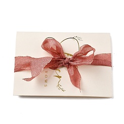 紙の結婚式の誓いのカード  プラスチックの鍵とオーガンジーのリボン付き  ライトスカイブルー  200x139x1mm&nbsp;AJEW-WH0258-902B