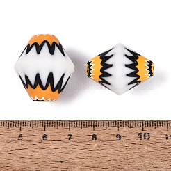 手作りのミルフィオリガラス樽ビーズ  シェブロンビーズ  ホワイト  22~31x22~30mm  穴：2~8mm&nbsp;LS-LA-N002-25A