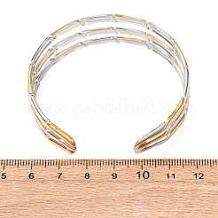 304 Stainless Steel Multi-layered Cuff Bangles for Women&nbsp;BJEW-G780-02GP