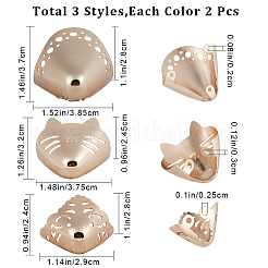 6Pcs 3 Style Alloy Shoes Creases Protector&nbsp;FIND-GF0004-89LG