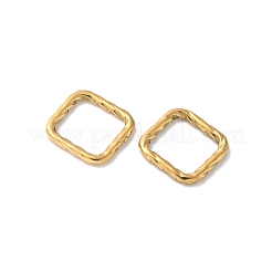 304ステンレススチールツイストリンクリング  イオンプレーティング（ip）  18KGP本金メッキ  正方形  11x11x1mm  内径：8x8mm&nbsp;STAS-L300-006D-G
