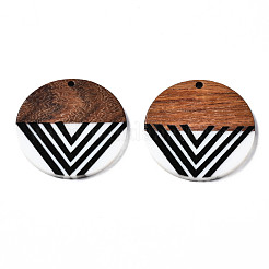 Resin & Walnut Wood Pendants&nbsp;RESI-S389-078