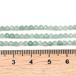 天然ミャンマー翡翠ビーズ連売り  ラウンド  多面カット  グレードAA  3~3.5mm  穴：0.5mm  約134個/連  15.55''（39.5センチメートル）&nbsp;G-B175-D16-3mm