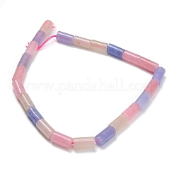 天然の天然翡翠ビーズ連売りを染めた  コラム  ミックスカラー  16x8.5mm  穴：1.5mm  約23個/連  14.96インチ（38cm）&nbsp;G-C285-B01-01