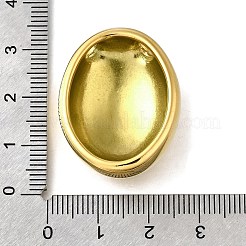 304ステンレスペンダント  楕円形のチャーム  18KGP本金メッキ  31.5x24.5x10.5mm  穴：3.5mm&nbsp;STAS-B087-05G