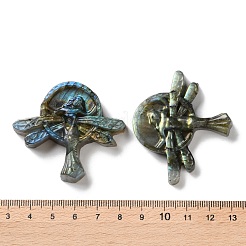 天然石ラブラドライトカボション  人魚  44~45x51~51.5x9~12mm&nbsp;G-I368-A01