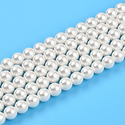 Baking Paint Pearlized Glass Pearl Bead Strands&nbsp;HY-N002-4mm-A11