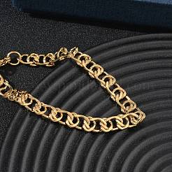 7MM 304 Stainless Steel Twisted Chain Bracelets&nbsp;SA-CBA2696-06G