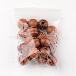 丸い天然木ビーズ  無鉛の  バリーウッド  16x15mm  穴：4mm&nbsp;X-WOOD-Q009-16mm-LF