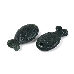 海の天然翡翠ペンダント  魚のチャーム  48x26x11~11.5mm  穴：3.5mm&nbsp;G-N371-07C-01