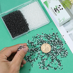 7000Pcs 2 Colors Grade A Round Glass Seed Beads&nbsp;SEED-PH0002-72