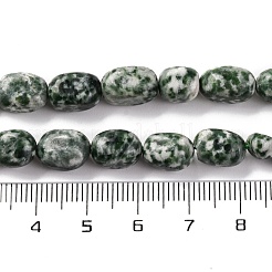 天然グリーンスポットジャスパービーズ連売り  ナゲット  タンブルストーン  7~12x6~8x5~7mm  穴：1mm  約43~44個/連  15.47~15.63''（39.3~39.7センチメートル）&nbsp;G-G146-A26-01