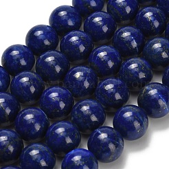 天然石ラピスラズリビーズ連売り  ラウンド  ラウンド  10.5mm  穴：1mm  約39個/連  15.63インチ（39.7cm）&nbsp;G-L642-B05-10mm