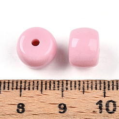 不透明なアクリルビーズ  コラム  ピンク  7.1x9.9mm  穴：1.8mm  約943個/500g&nbsp;SACR-T017-35I
