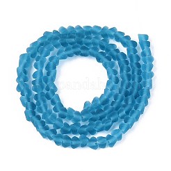 Frosted Transparent Glass Beads Strands&nbsp;LS-GLAA-N016-4mm-28