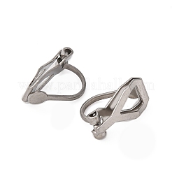 316 Surgical Stainless Steel Clip-on Earring Findings&nbsp;X-STAS-P397-02P