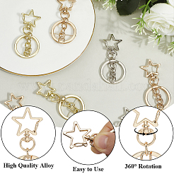 18Pcs 3 Style Alloy Keychain Clasps&nbsp;KEYC-SP0001-49D
