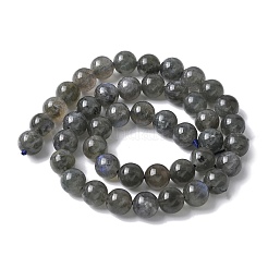 天然石ラブラドライトビーズ連売り  ラウンド  8~8.5mm  穴：1mm  約44個/連  14.57''（37センチメートル）&nbsp;G-U017-8MM-01