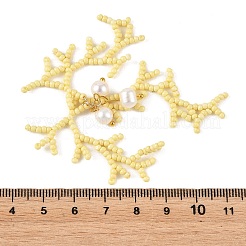 Glass Seed Beaded Big Pendants&nbsp;PALLOY-MZ01399-02