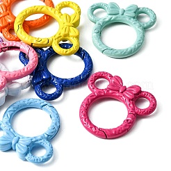 10Pcs Spray Painted Alloy Spring Gate Rings&nbsp;FIND-YW0001-59