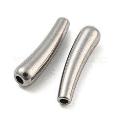 変色しない304ステンレススチールチューブビーズ  ステンレス鋼色  20x5mm  穴：1.5mm&nbsp;FIND-A039-02P
