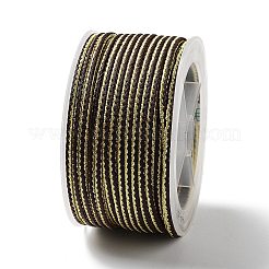 14m ツートンポリエステル編みコード  ラウンド  ココナッツブラウン  2.5mm  約15.31ヤード（14m）/ロール&nbsp;OCOR-G015-02A-31