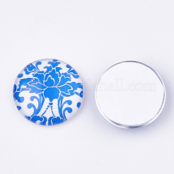 Flatback Glass Cabochons for DIY Projects&nbsp;GGLA-S037-05-18mm